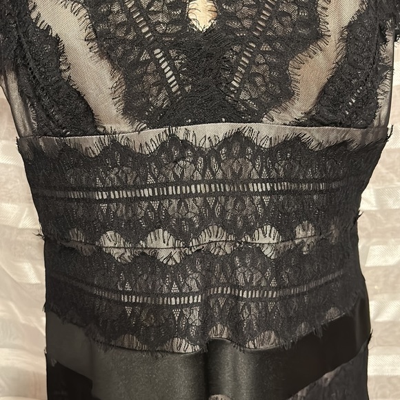 J.S. Collections Black Lace Dress, Size 16 - Picture 5 of 9